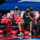 Mike Scott wonders what it would take to get in the game from a prettttty empty 76ers’ bench.